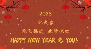 時間流逝的腳步，擋不住我們對過去的回望， 遠方未知的艱苦，奪不走我們對前程的向往。 2023，祝大家兔飛猛進  業(yè)績長虹！